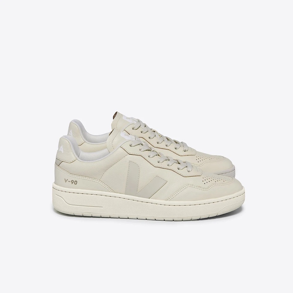 NIB Veja V-90 O.T. Leather Cashew Pierre Sneakers Size US 8/EU 39